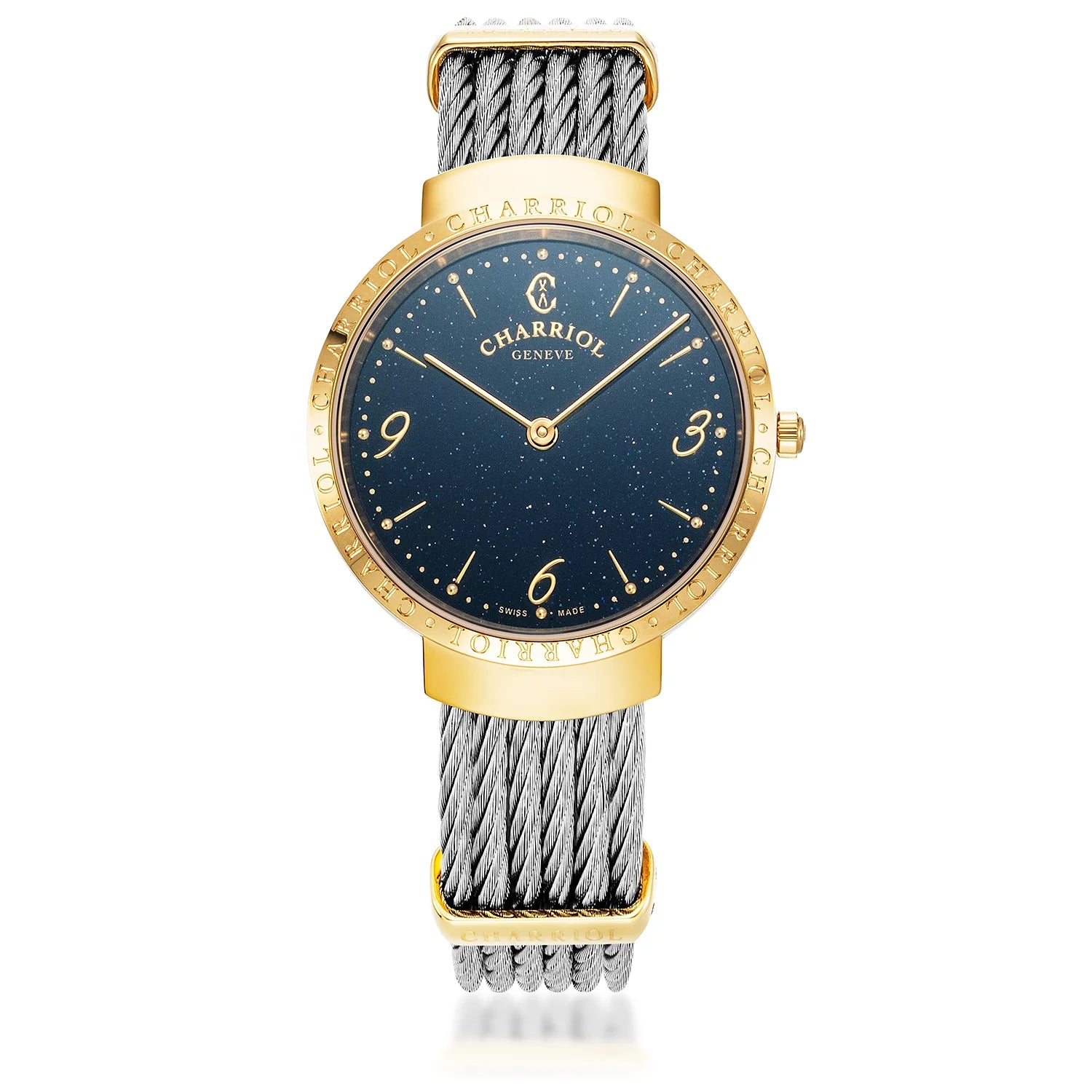 Slim Watch Star and Steel - Charriol Geneve -  Watch