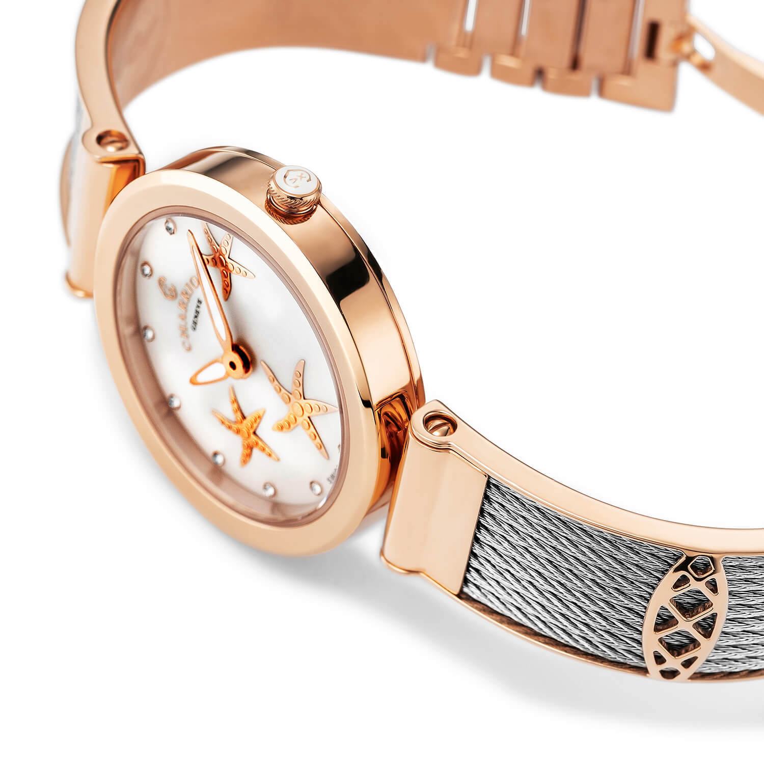 Forever Watch White with gold starfish and Rose Gold - Charriol Geneve -  Watch