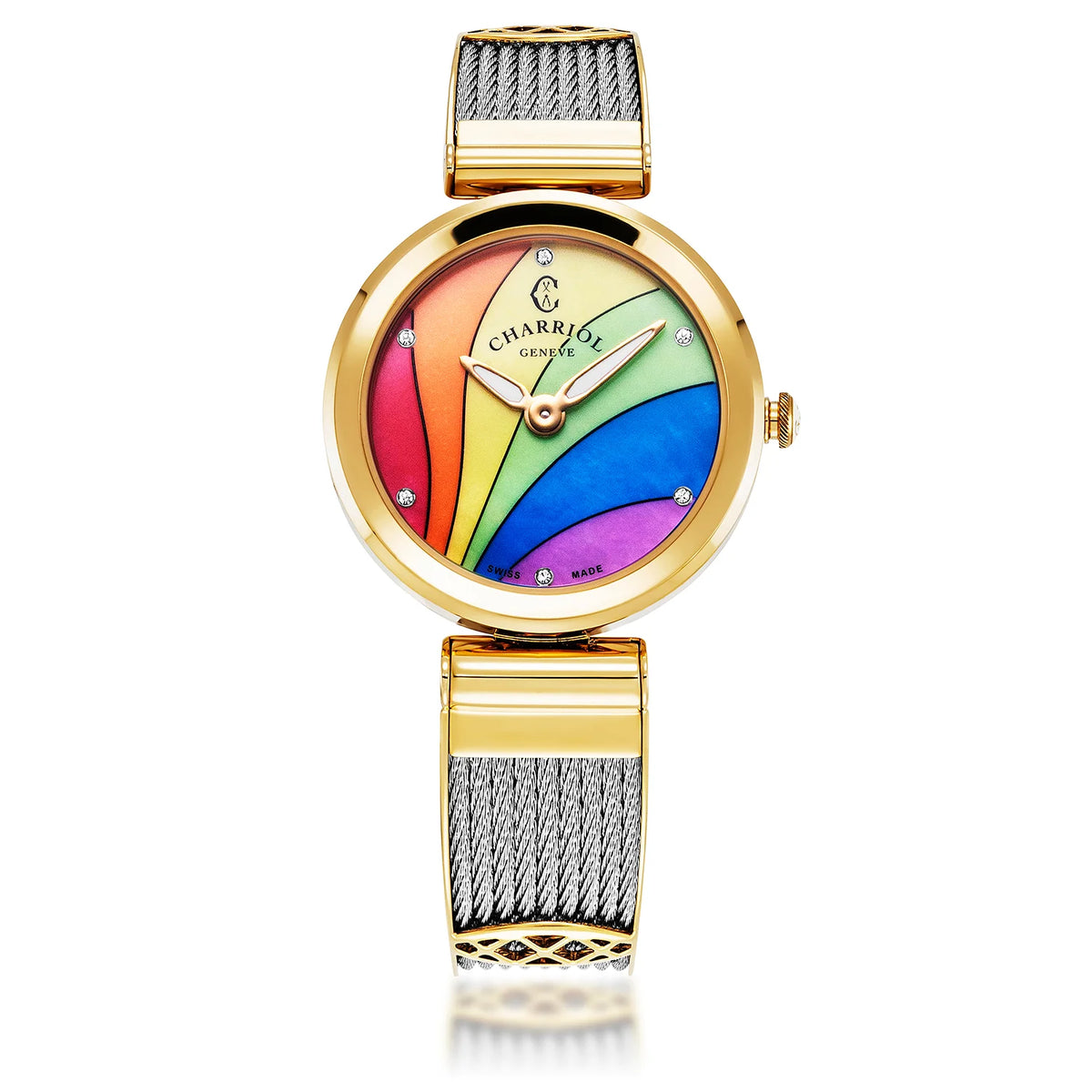 Forever Watch Rainbow motif and Yellow Gold