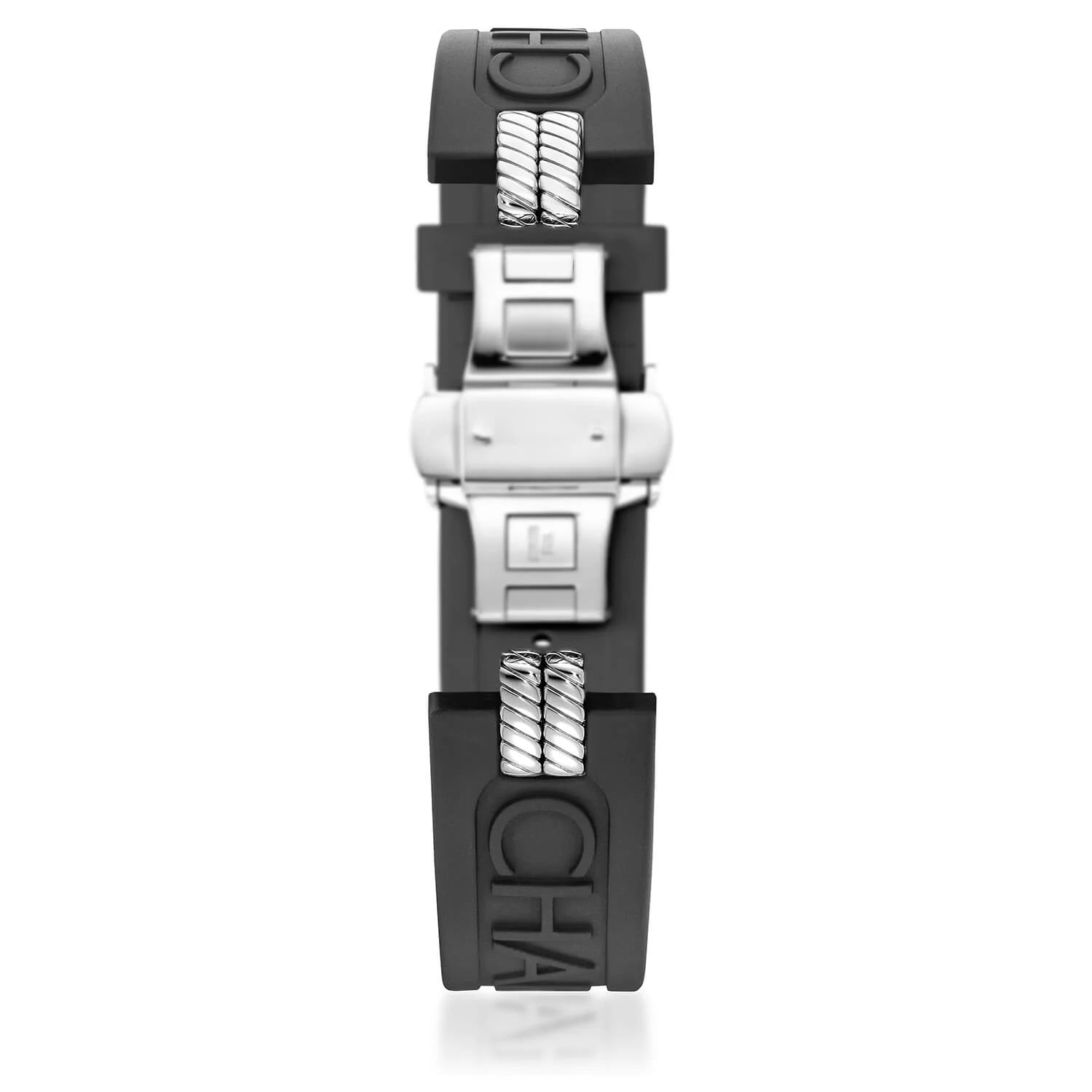 Rubber_Black_Stainless steel links & buckle