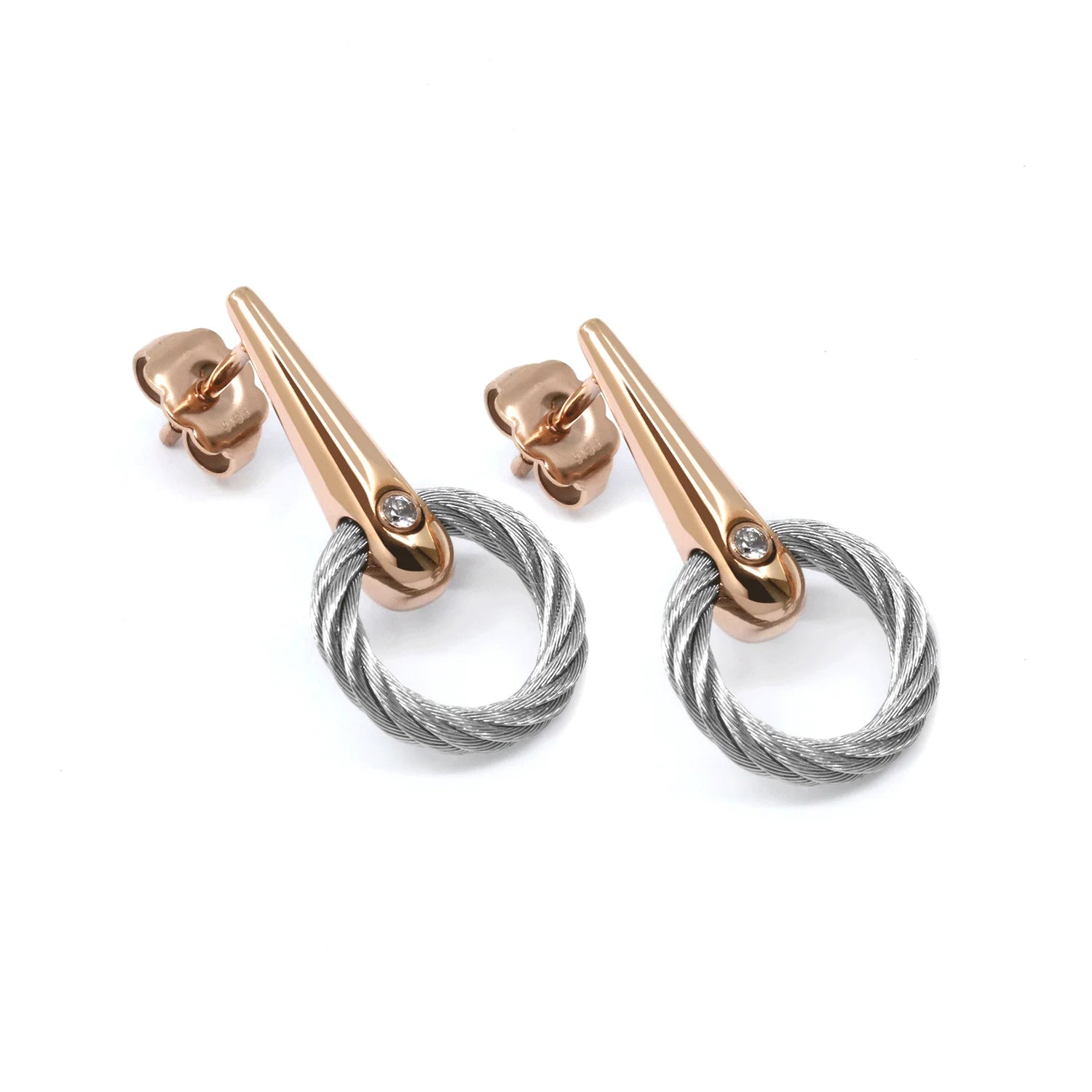 Charriol cable-link drop earrings - Gold